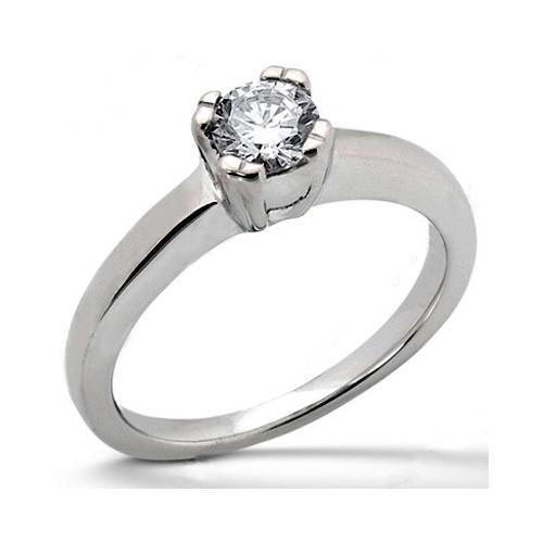 Erdgewonnener Brillant Verlobungsring 0,75 Karat 14K Weißgold – Hauptansicht