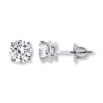 Rund-Brillant Edler Diamant Ring in 14K Weißgold – Hauptansicht