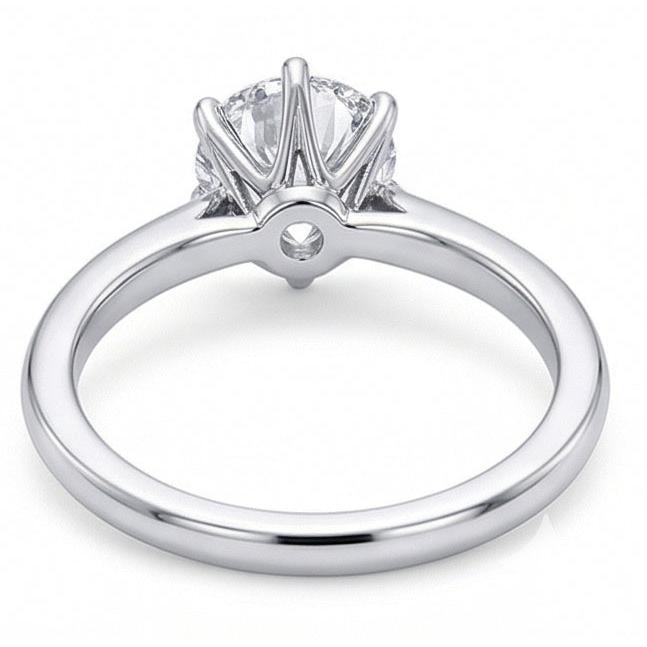 echter round diamant 1.25Karat ring auf Weiß