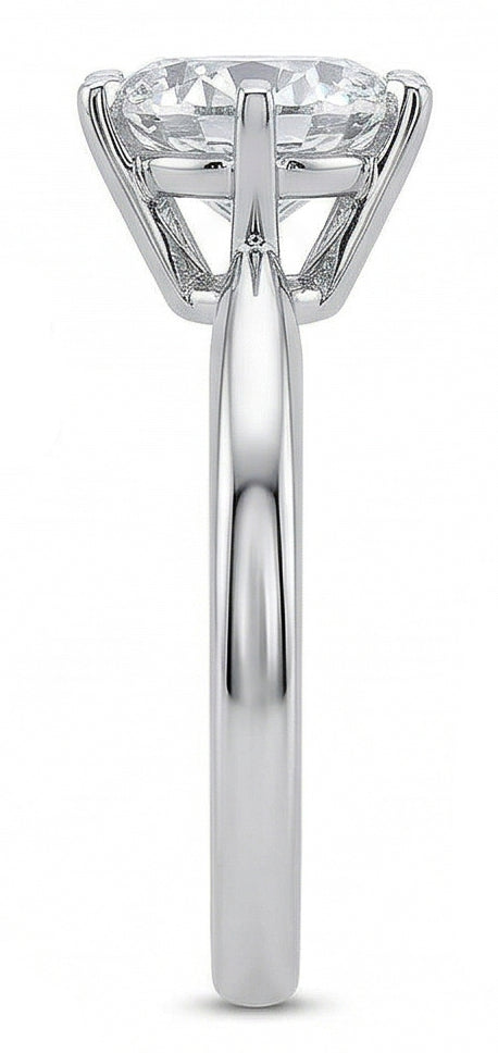 echter round diamant 1.40Karat ring auf Weiß