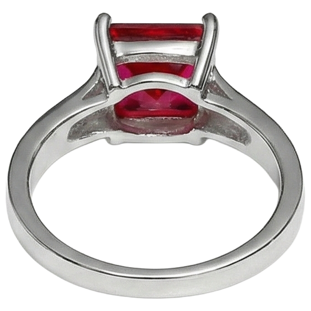 1.50 Karat Prinzessin Solitaire Rotem Rubin Verlobungs Ring