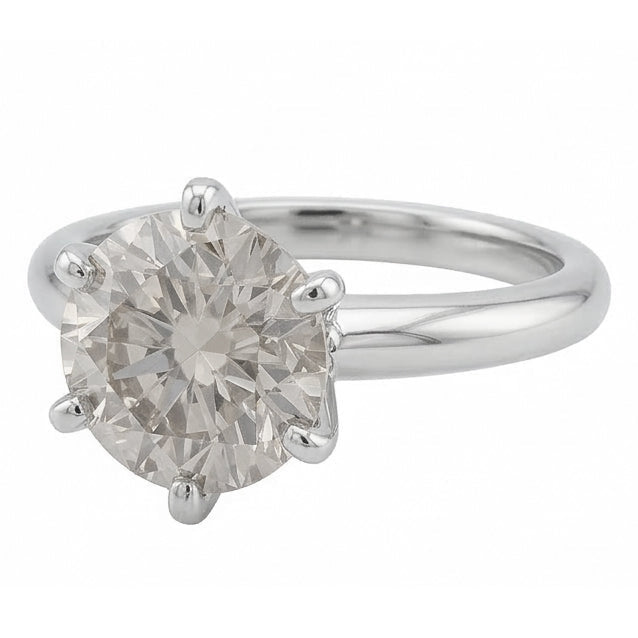 echter round diamant 1Karat ring Draufsicht