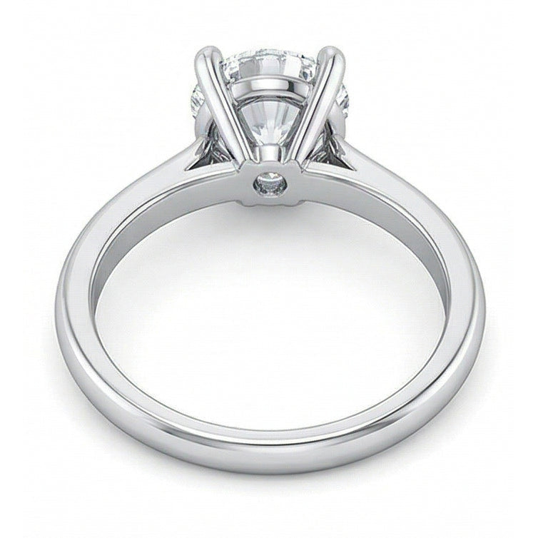 echter round diamant 1Karat ring auf Weiß