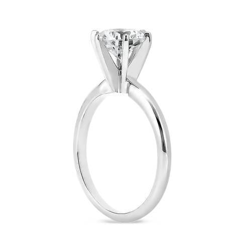 1.40 Ct Runder Natürliche Diamant Solitär Ehering Weißgold 14K