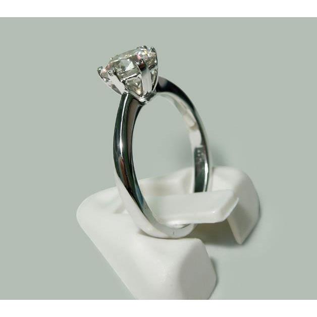 1.50 Karat Natürliche Diamantring Solitaire Rund Weißgold 14K Schmuck