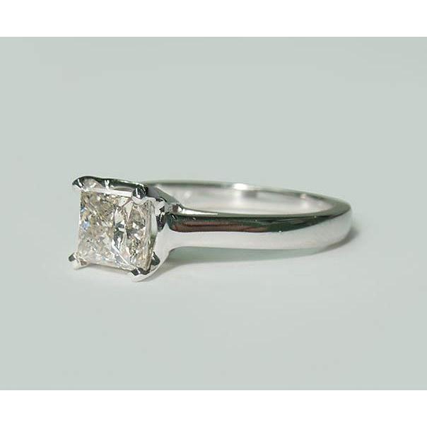 1.50 Karat Princess Natürliche Diamant Solitaire Verlobungsring Weißgold