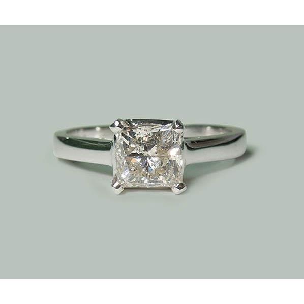 1.50 Karat Princess Natürliche Diamant Solitaire Verlobungsring Weißgold