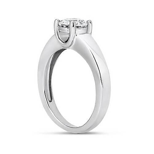 1.50 Karat Solitärring Mit Rundem Echt Diamanten Weißgold 14K