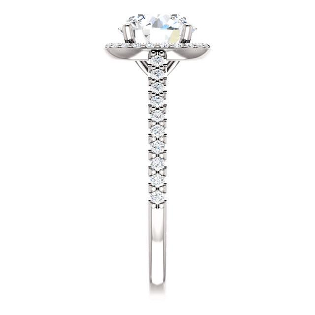 1.85 Karat Natürliche Diamant Halo Ring Weißgold 14K