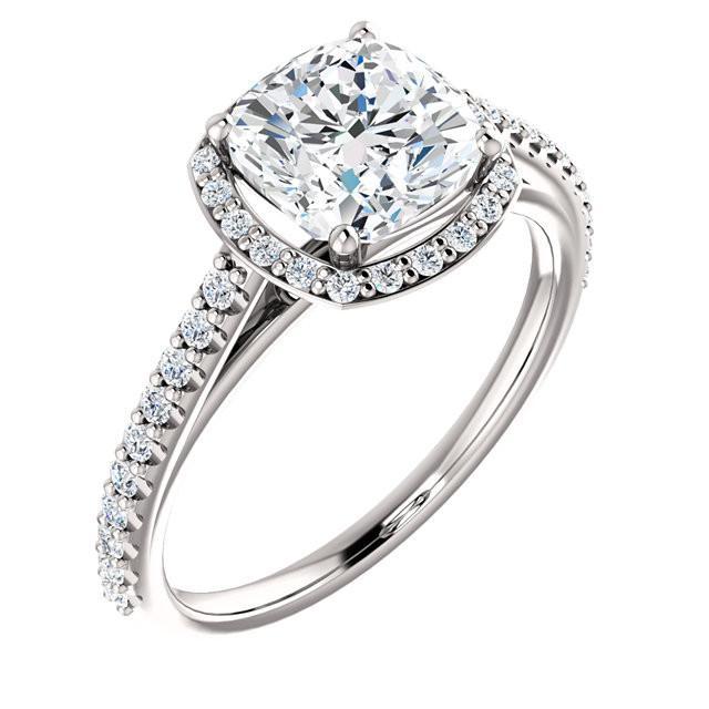 1.85 Karat Natürliche Diamant Halo Ring Weißgold 14K