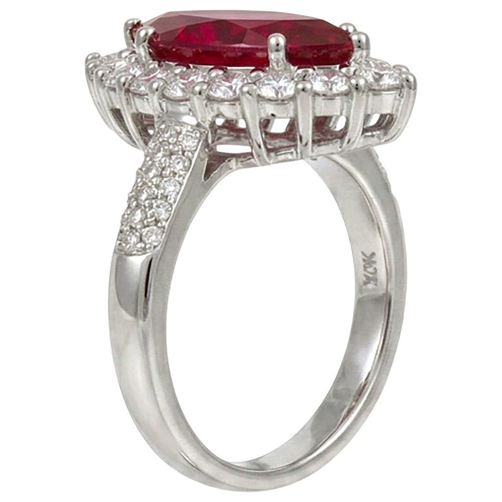 echter marquise rubin 10.50Karat ring Draufsicht