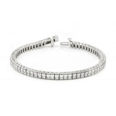 10.50 Karat Natürliche Diamant Tennisarmband Weißgold 14K Schmuck