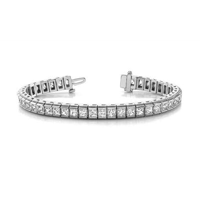 10.50 Karat Natürliche Diamant Tennisarmband Weißgold 14K Schmuck