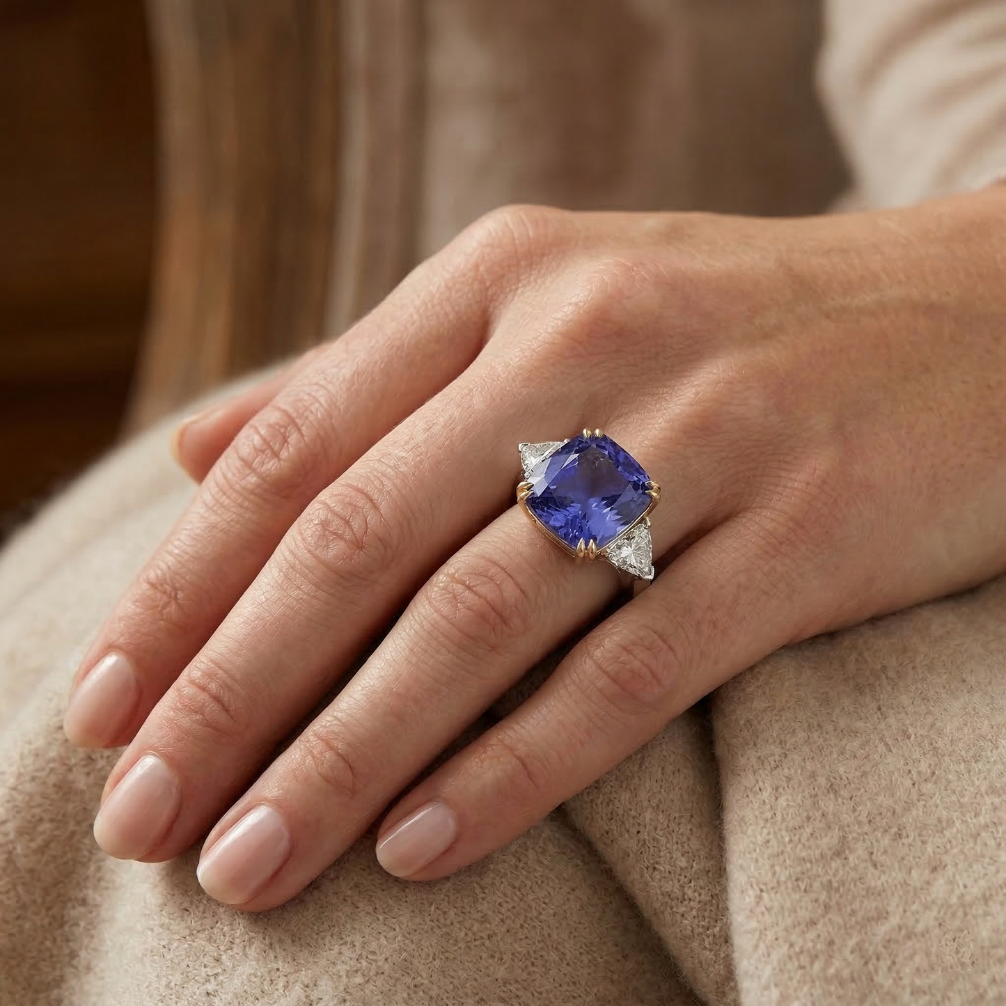 echter radiant diamant 10Karat ring auf Weiß