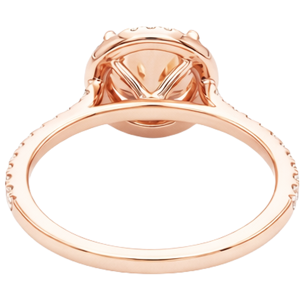 echter round morganit 10.75Karat ring auf Weiß
