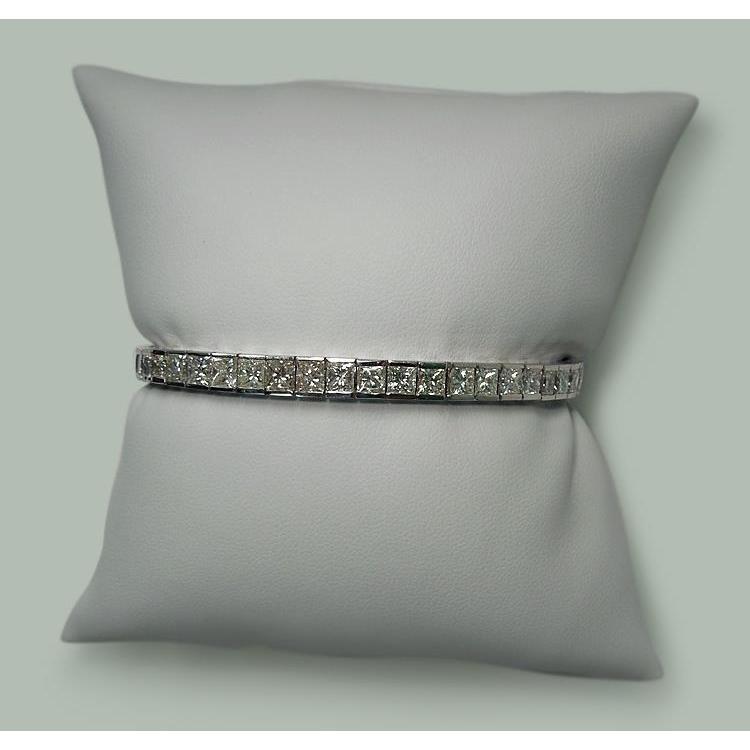 11.50 Karat Princess Natürliche Diamants Tennisarmband Aus Massivem Weißgold