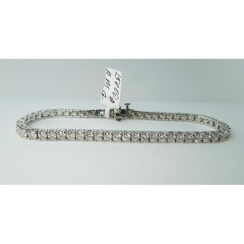 11 Karat Natürliche Diamant Tennisarmband Weißgold 14K