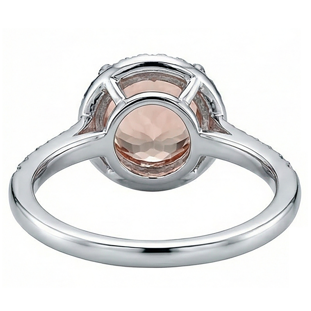 12.85 ct Brillantschliff Morganit und Diamanten Jubiläumsring Gold