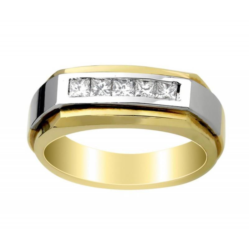Diamant Prinzess Schmuck in 14 Karat Zweifarbig Gold – Frontansicht