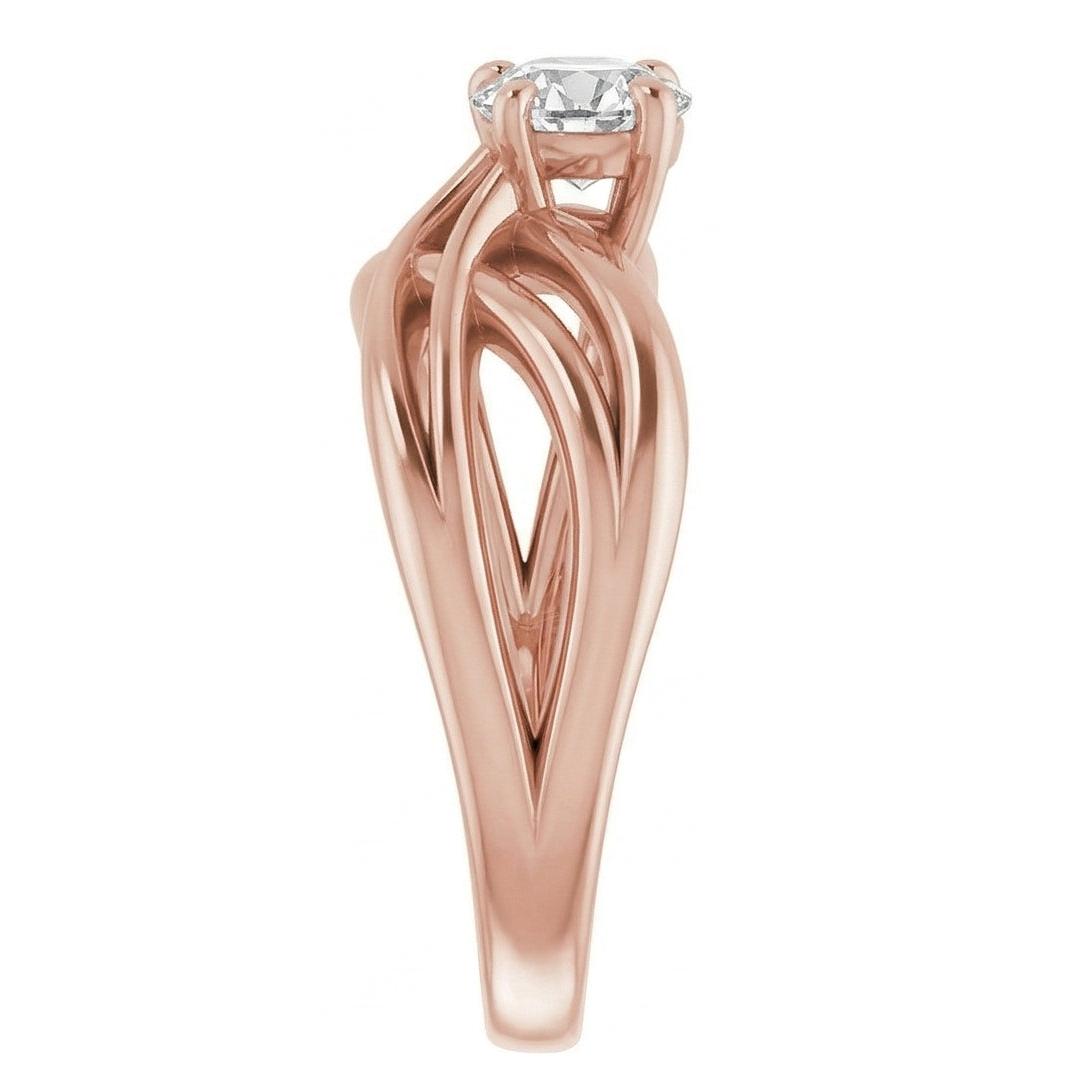 echter oval diamant 2Karat ring Profilansicht