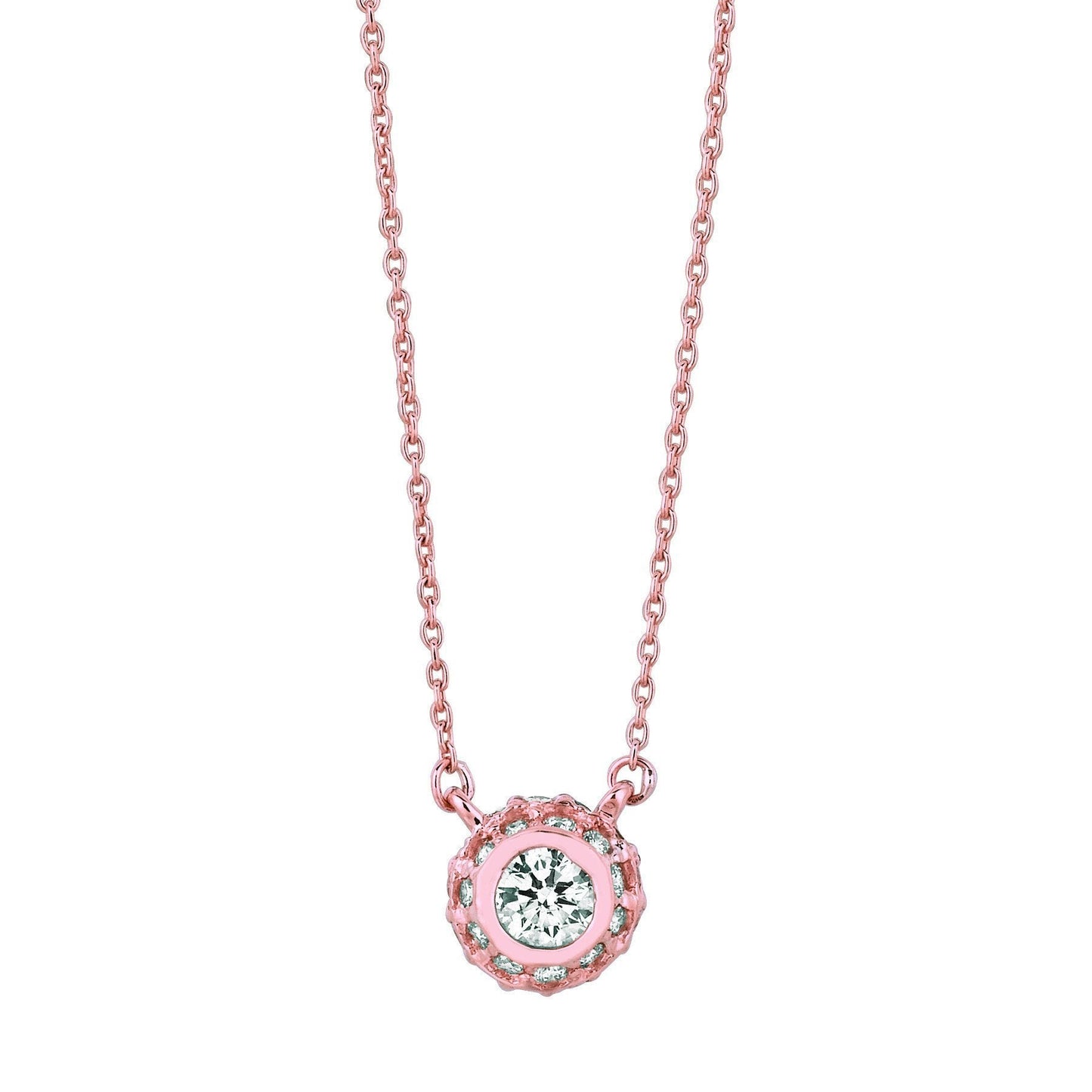 1 Karat Echt Diamant-Anhänger Weißgold 14K