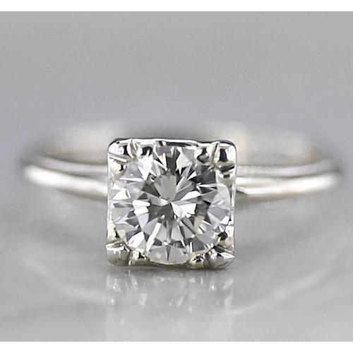 1 Karat Solitär-Verlobungsring Mit Rundem Echt Diamant