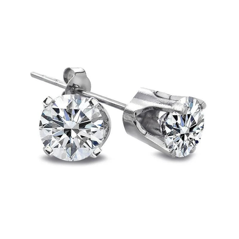 echter round diamant 1.20Karat ohrring Vorderansicht
