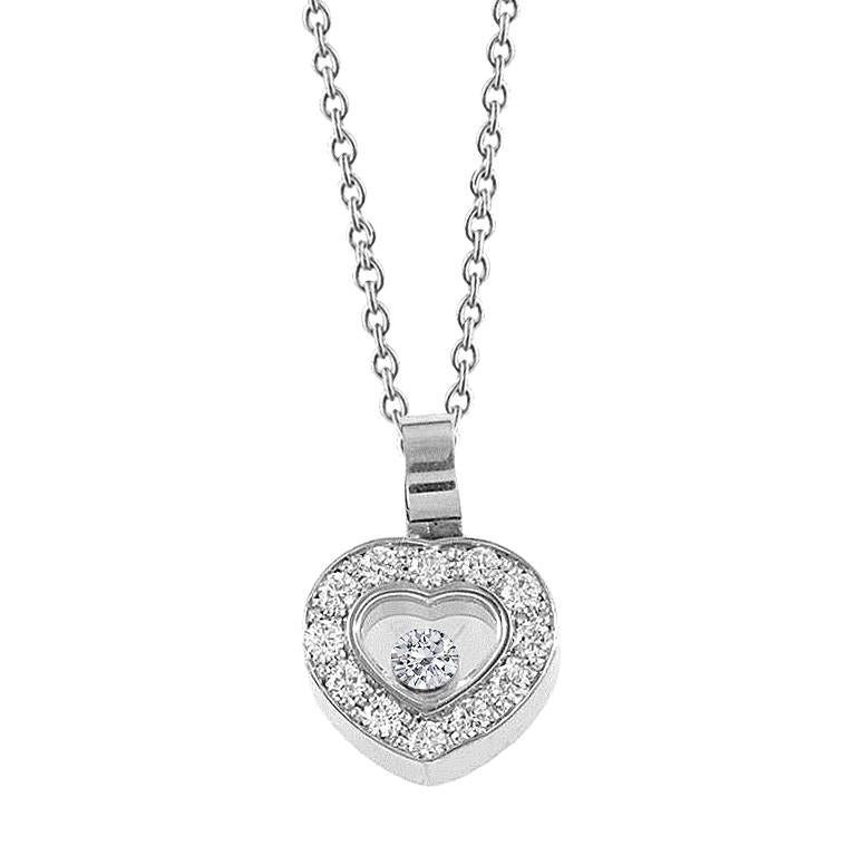 1,45 Ct Runde Brillant-Natürliche Diamant-Herzform-Anhänger-Halskette