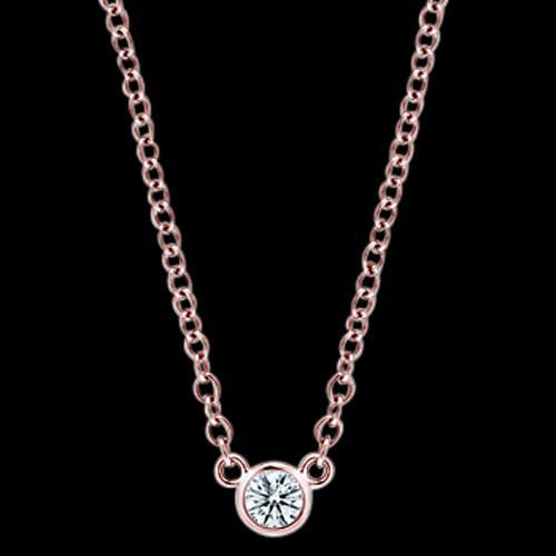1,50 Karat Echt Diamant 16 Oder 18 Halskette Mit Anhänger Roségold Yard Lünette Set