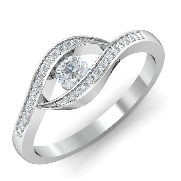 echter round diamant 1.85Karat ring Vorderansicht