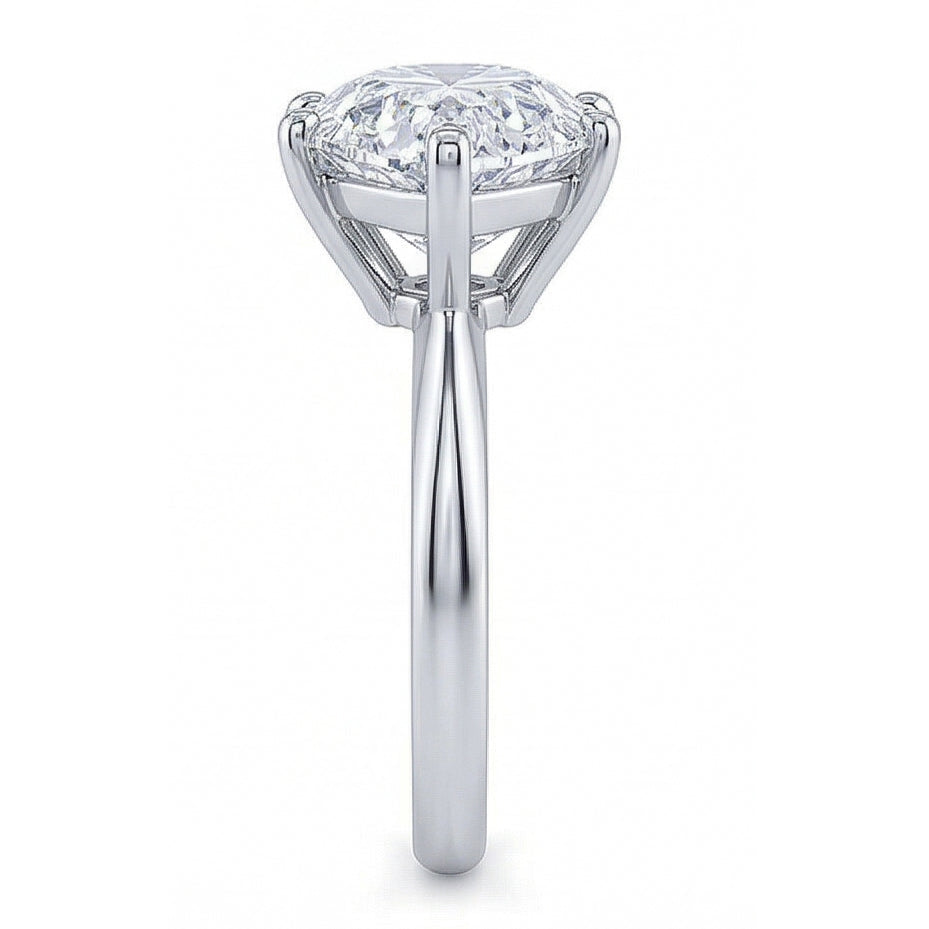 echter pear diamant 2.50Karat ring auf Weiß