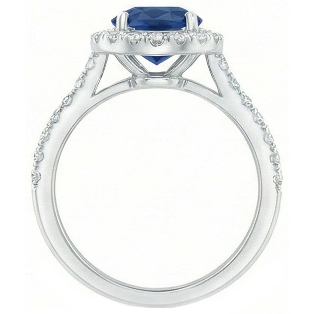 2 Karat Blauer Saphirring