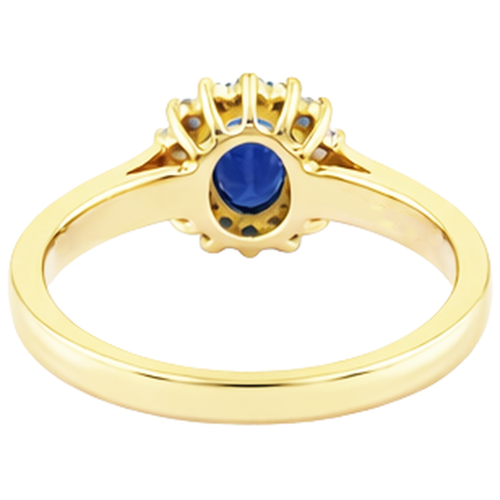 echter oval tansanit 2Karat ring Band Detail