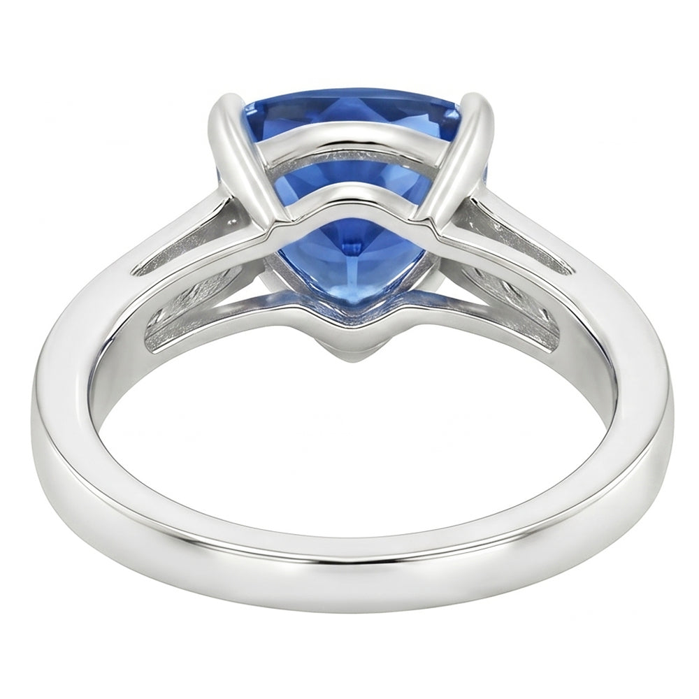 2 Karat Ceylon Saphir und Diamanten Ring Weißgold 14K
