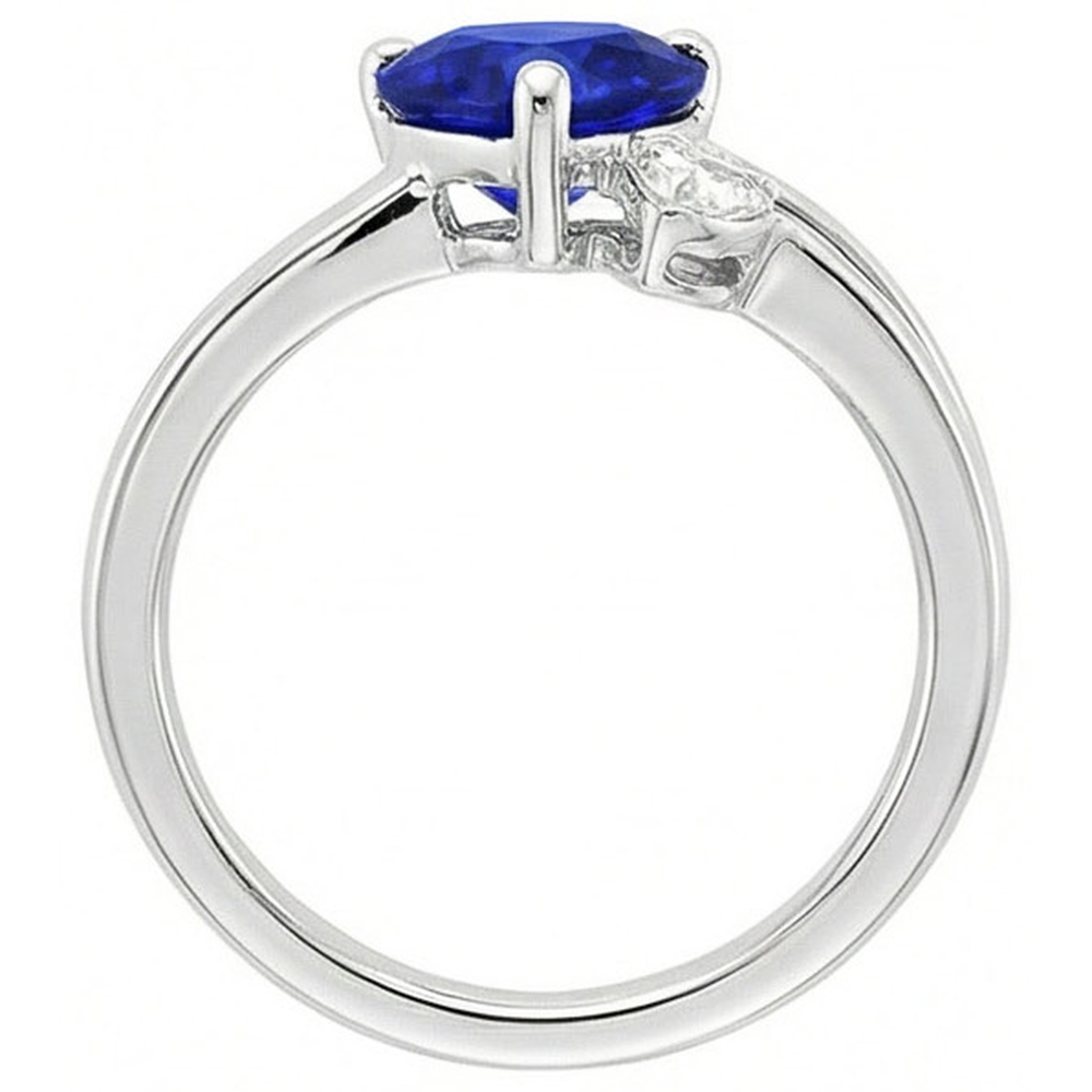 echter heart diamant 2.25Karat ring auf Weiß