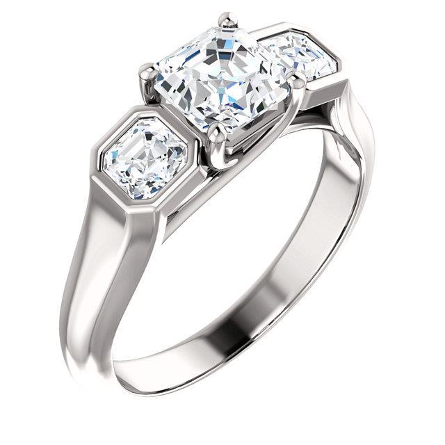2.21 Karat Echt Diamant-Verlobungsring Mit Drei Steinen