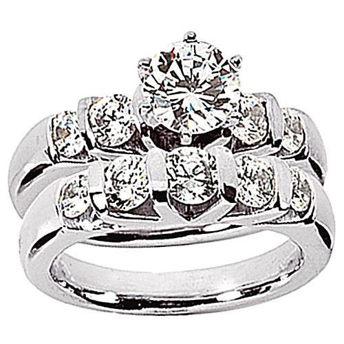 2.55 Karat Verlobungsband Set Hochwertiger Echt Diamantring Neu