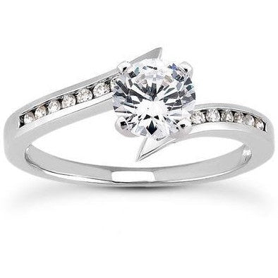 2,20 Ct Spannung Wie Funkelnder Natürliche Diamanten Im Rundschliff Ehering Neu