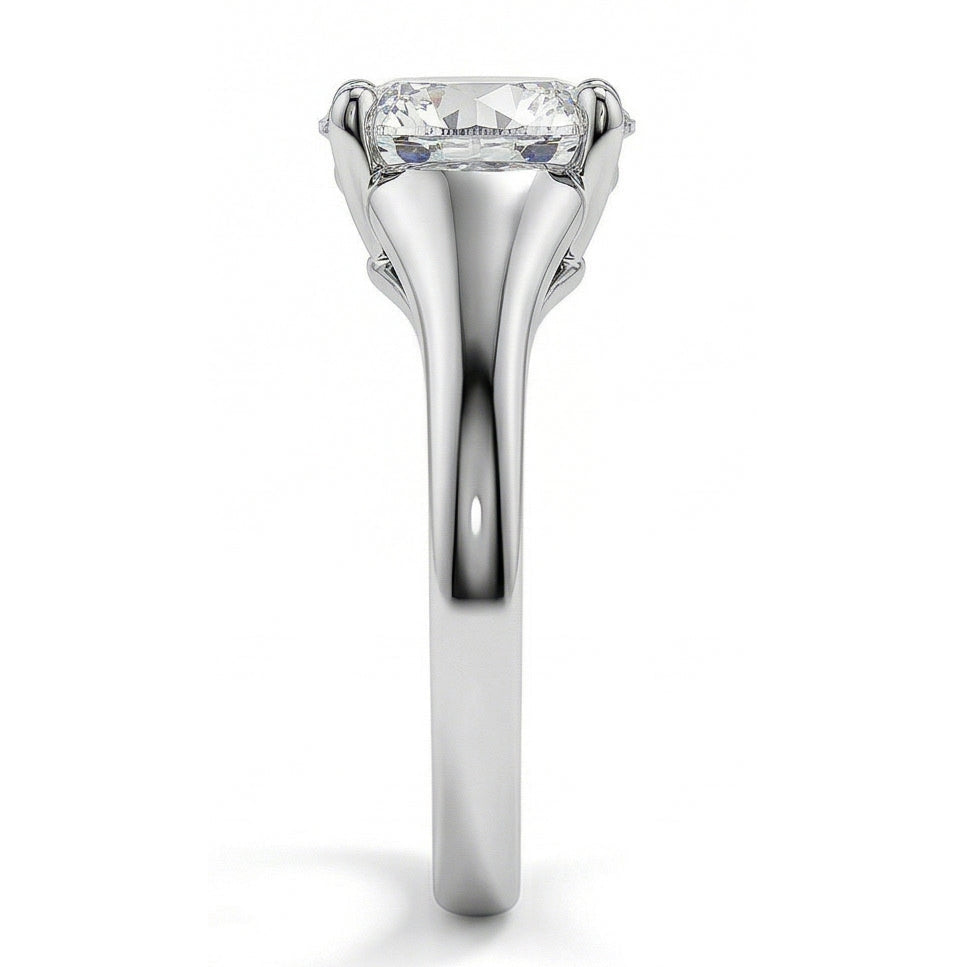 echter round diamant 2.25Karat ring Draufsicht