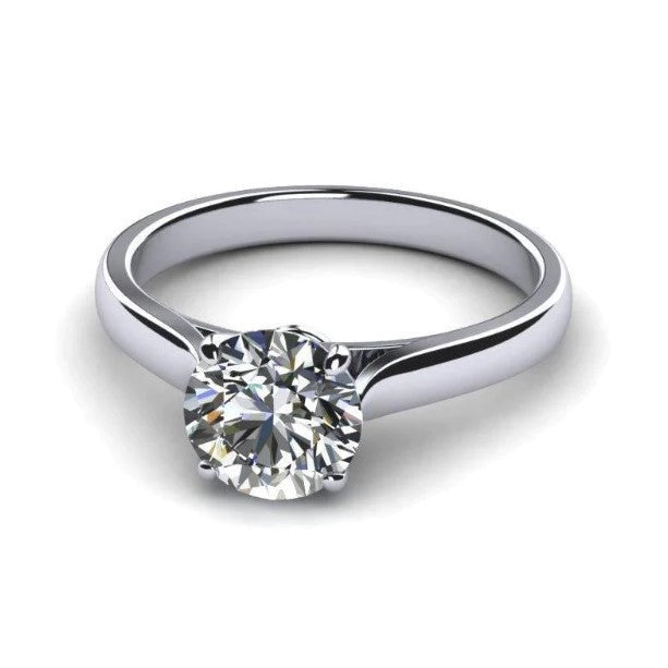 echter round diamant 2.25Karat ring Vorderansicht