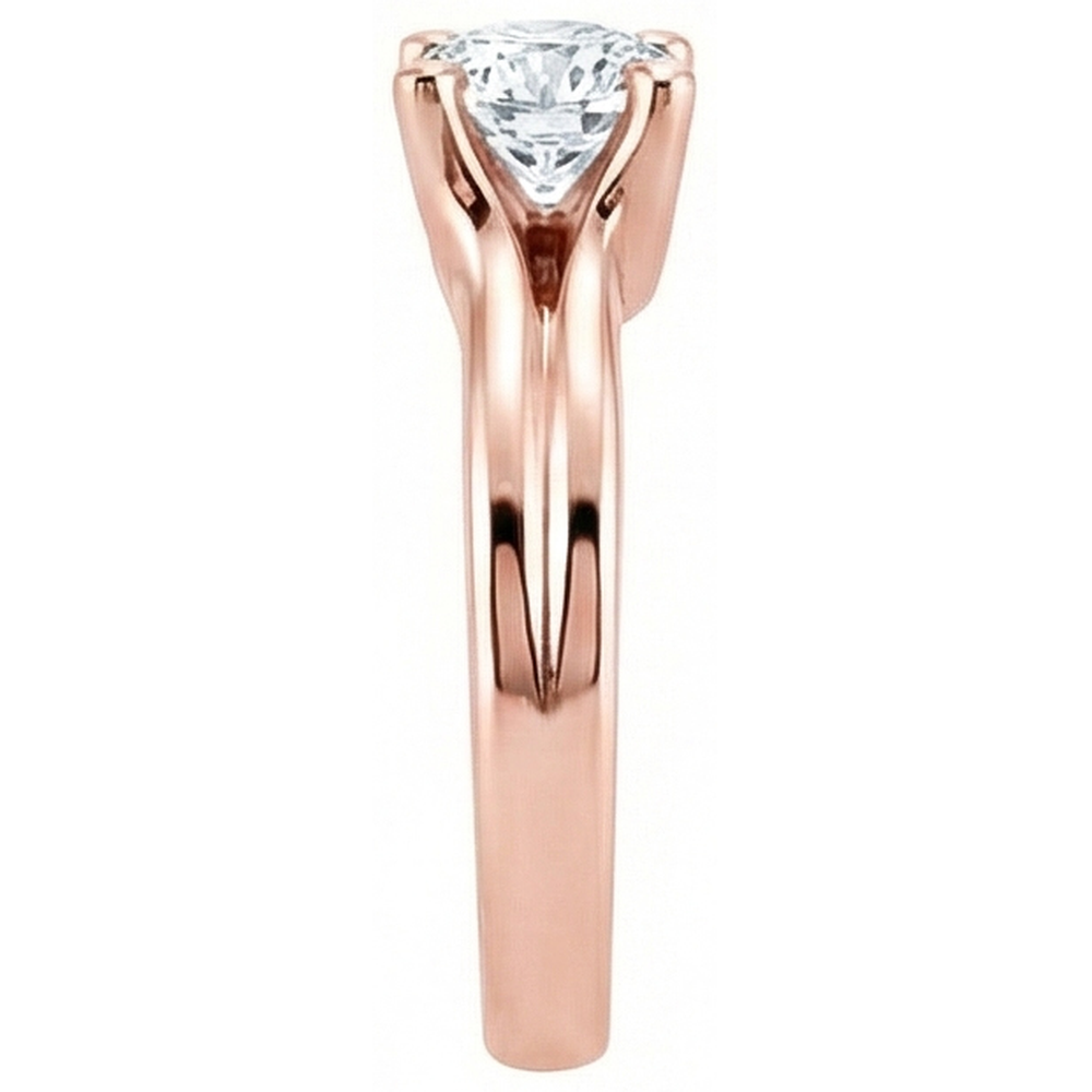 echter round diamant 2.50Karat ring Draufsicht