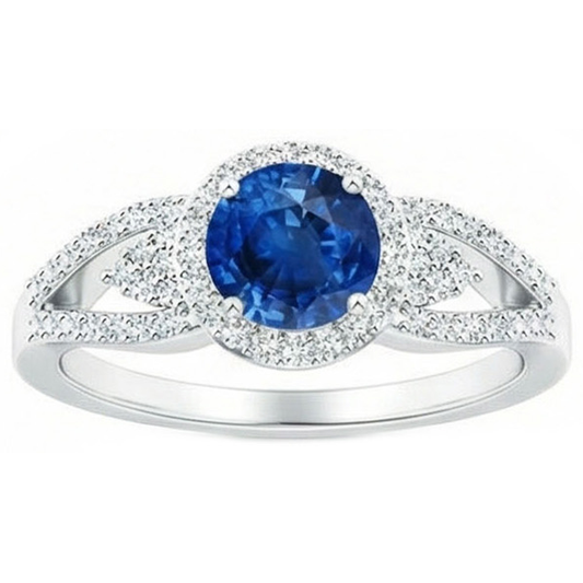 echter round diamant 2.65Karat ring Seitenansicht