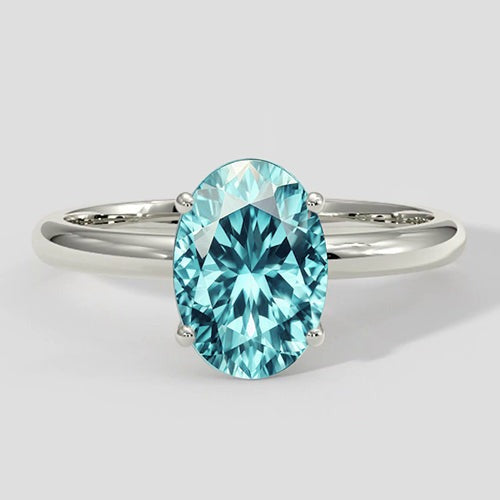 2,75 ct ovaler Neon-Paraiba-Ring