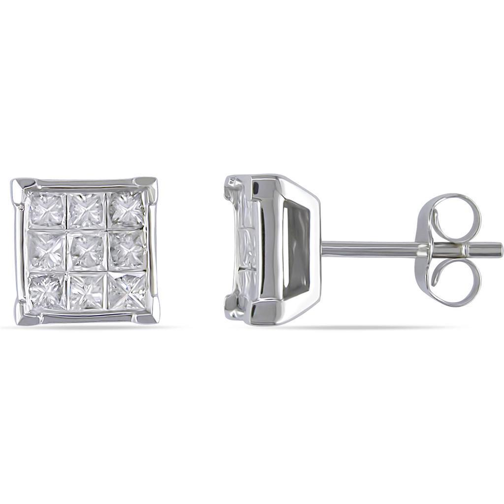 2,7 Ct Natürliche Diamant-Ohrstecker Im Prinzessinschliff