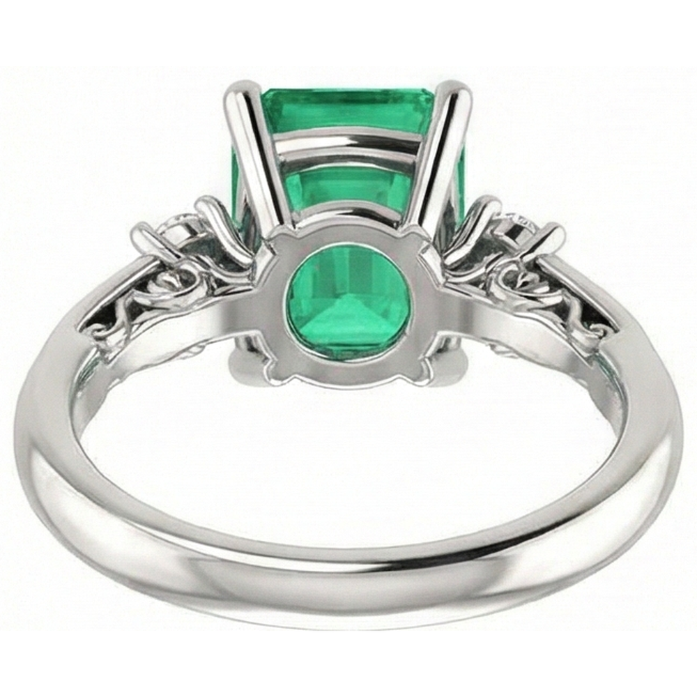 echter round diamant 15.50Karat ring Profilansicht