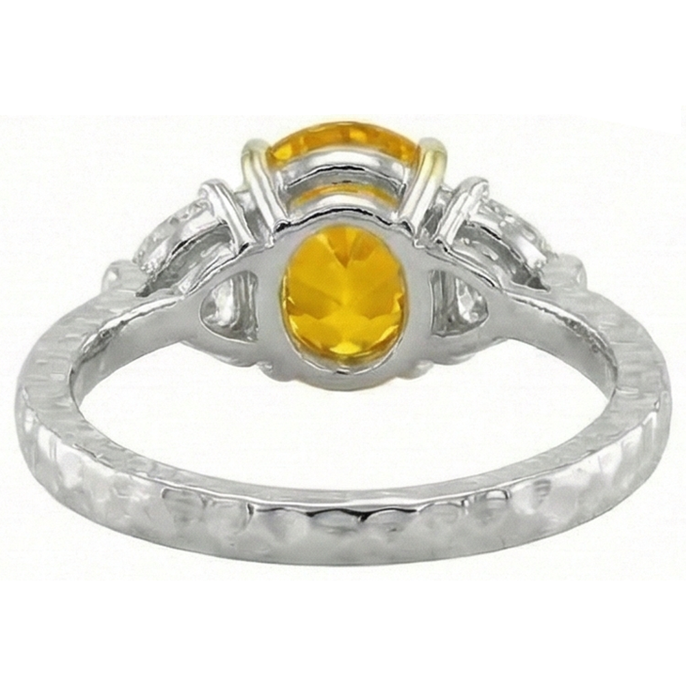 echter oval diamant 4.50Karat ring Draufsicht