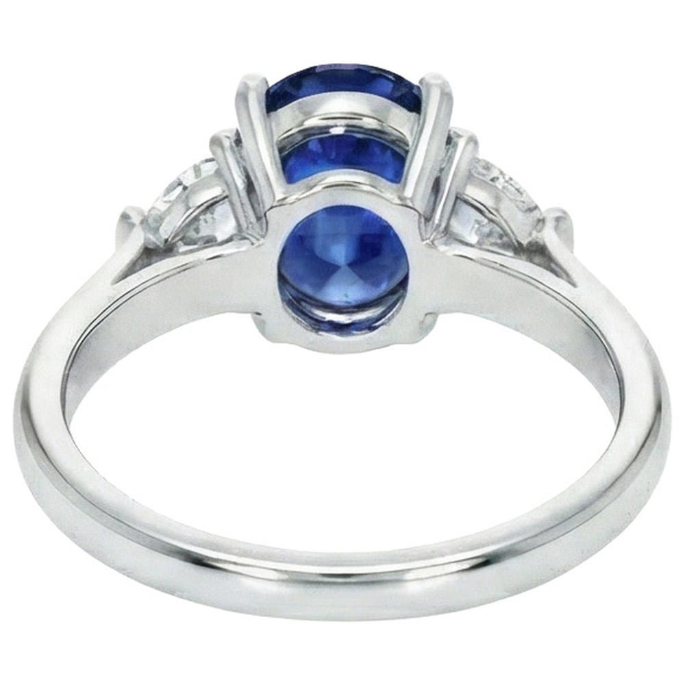 echter oval diamant 8.25Karat ring Profilansicht