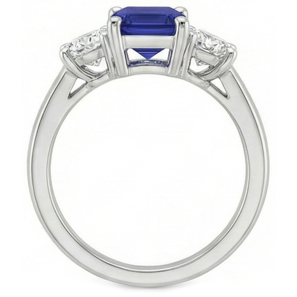 echter round diamant 2.50Karat ring auf Weiß