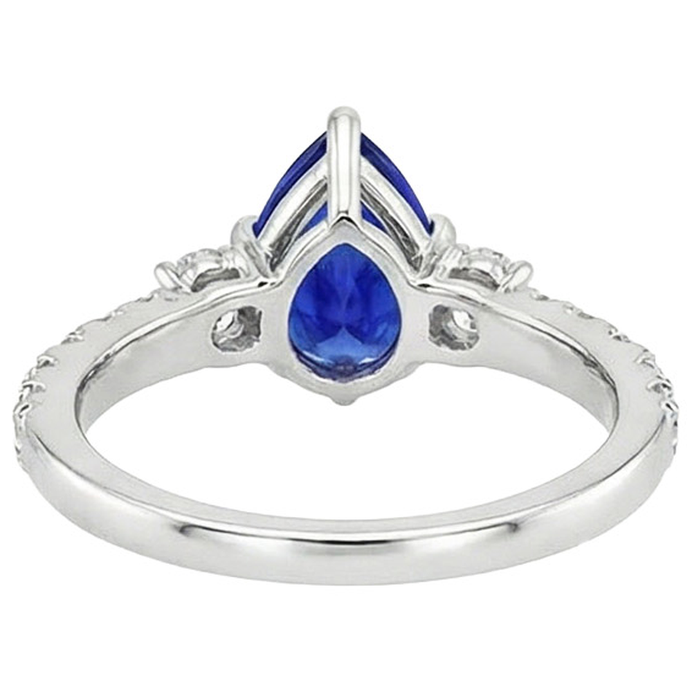 echter round diamant 3.50Karat ring Draufsicht