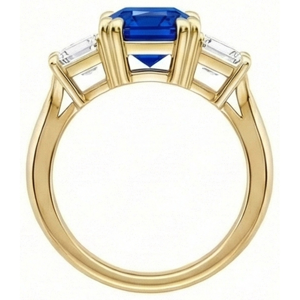 echter round diamant 2Karat ring Profilansicht